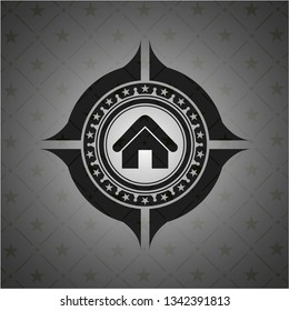 home icon inside black emblem