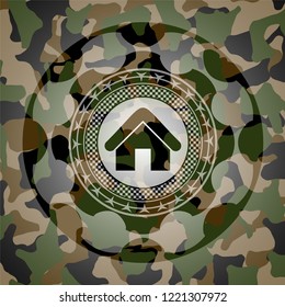 home icon inside camo emblem