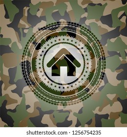 home icon inside camo emblem