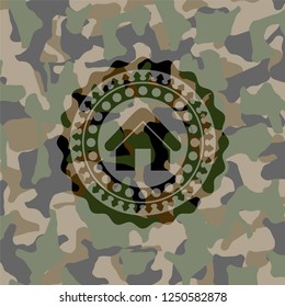 home icon inside camo texture