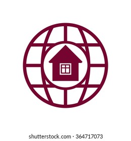 home    icon,  isolated. Flat  design.