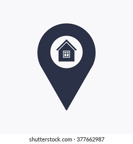  home   icon,  isolated. Flat  design.
