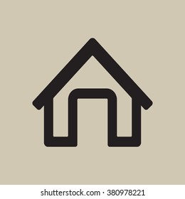 Home  icon,  isolated. Flat  design.