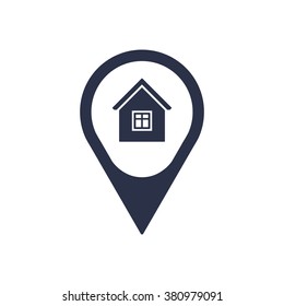  home  icon,  isolated. Flat  design.
