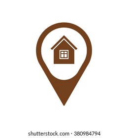  home  icon,  isolated. Flat  design.