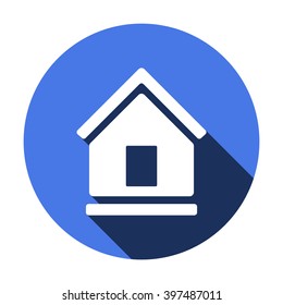 Home   icon,  isolated. Flat  design.