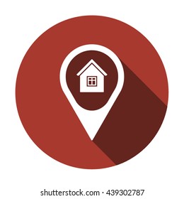 Home icon,  isolated. Flat  design.
