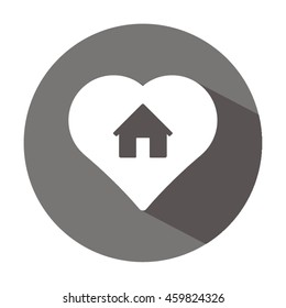 Home    icon,  isolated. Flat  design.