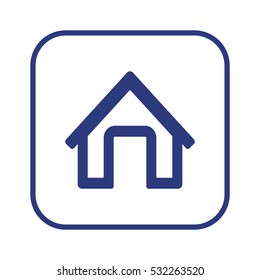 Home   icon, isolated. Flat  design. 