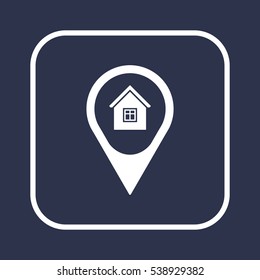  Home   icon, isolated. Flat  design. 