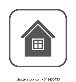  Home   icon,  isolated. Flat  design.