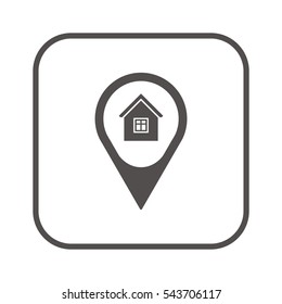  Home   icon, isolated. Flat  design. 