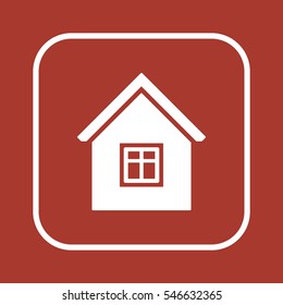  Home   icon,  isolated. Flat  design.