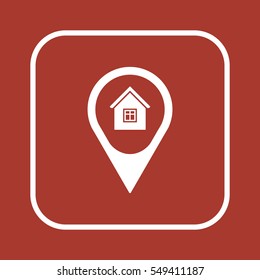  Home   icon, isolated. Flat  design. 