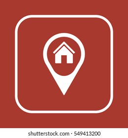 Home   icon, isolated. Flat  design. 