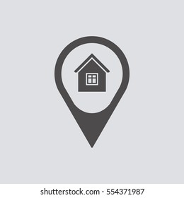  Home   icon, isolated. Flat  design. 