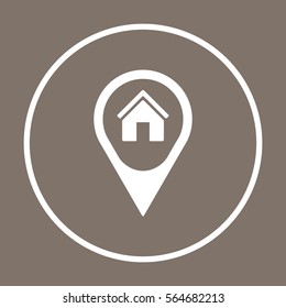 Home   icon, isolated. Flat  design. 