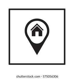 Home   icon, isolated. Flat  design. 