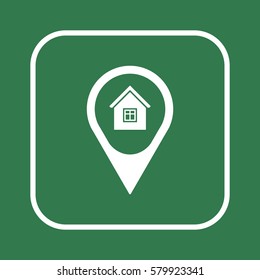  Home   icon, isolated. Flat  design. 