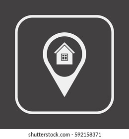  Home   icon, isolated. Flat  design. 