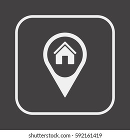 Home   icon, isolated. Flat  design. 