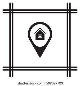  Home   icon, isolated. Flat  design. 