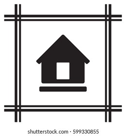 Home   icon, isolated. Flat  design. 