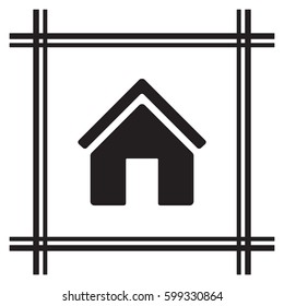 Home   icon, isolated. Flat  design. 
