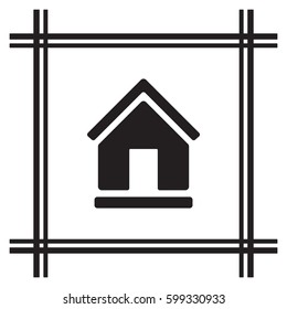 Home   icon, isolated. Flat  design. 