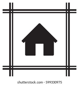Home   icon, isolated. Flat  design. 