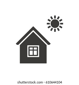  Home   icon,  isolated. Flat  design.