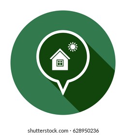  Home   icon,  isolated. Flat  design.