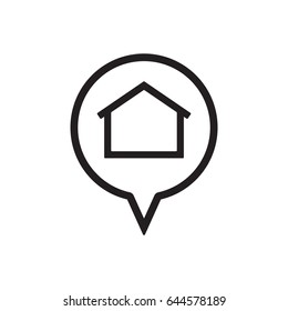 Home   icon, isolated. Flat  design. 