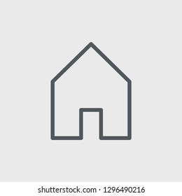 Home icon isolated on background. Main page symbol modern, simple, vector, icon for website design, mobile app, ui. Vector Illustration