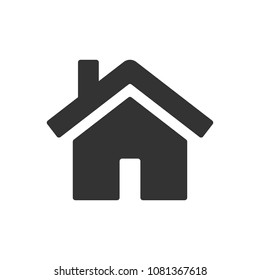 Home icon isolated on white background.
