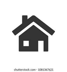 Home icon isolated on white background.