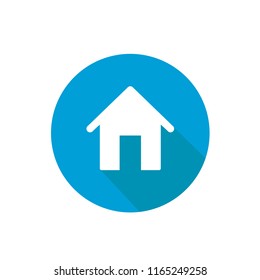 Home icon isolated on white background. Trendy home icon in flat style. Template for app, ui, logo and web site. Vector illustration, EPS 10