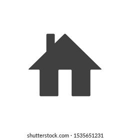 Home icon isolated on white background. House vector illustration.