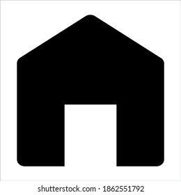 Home icon isolated on white background.