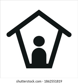 Home icon isolated on white background.