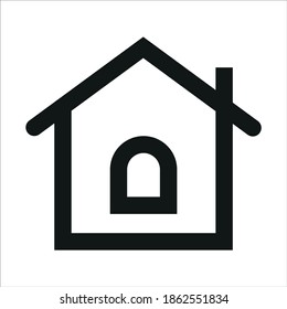 Home icon isolated on white background.