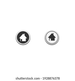 home icon isolated on white background, web template element, mobile app material, UI, UX. vector illustration