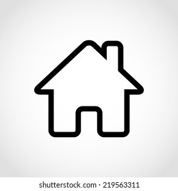 Home Icon Isolated on White Background