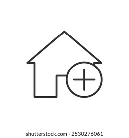 Home icon isolated on white background. Add symbol modern, simple, vector, icon for website design, mobile app, ui. Vector Illustration