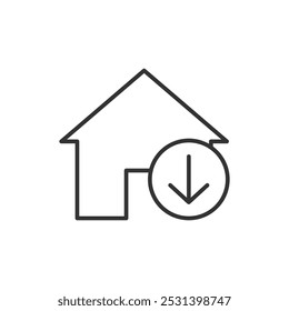 Home icon isolated on white background. Download symbol modern, simple, vector, icon for website design, mobile app, ui. Vector Illustration