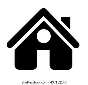 Home icon isolated on white background. Vector art.