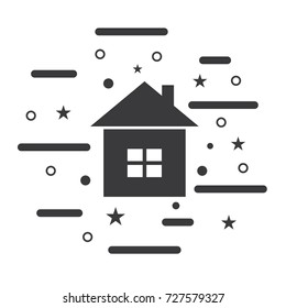Home Icon Isolated on White Background. Vector Illustration.