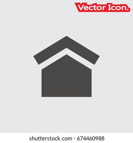 Home icon isolated sign symbol and flat style for app, web and digital design. Vector illustration.