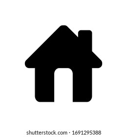 Home icon, isolated vector logo