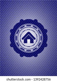 home icon with jean texture